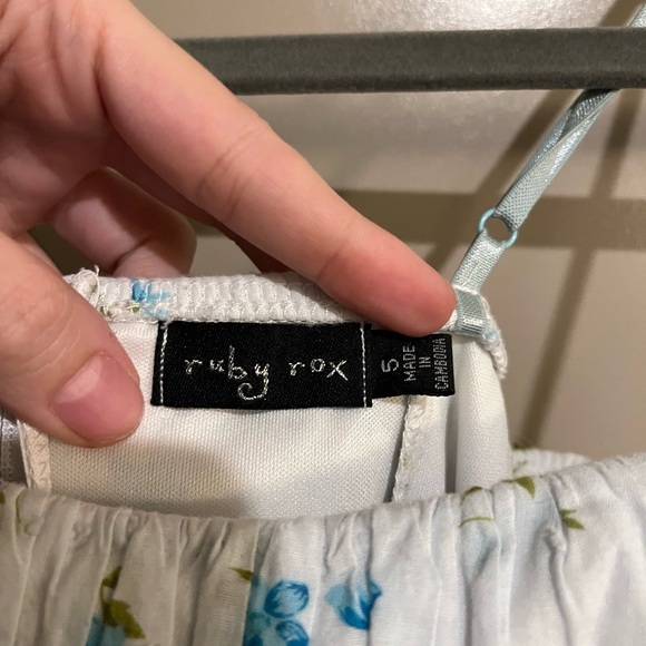 Ruby Rox Blue Floral Midi Dress - Picture 5 of 6